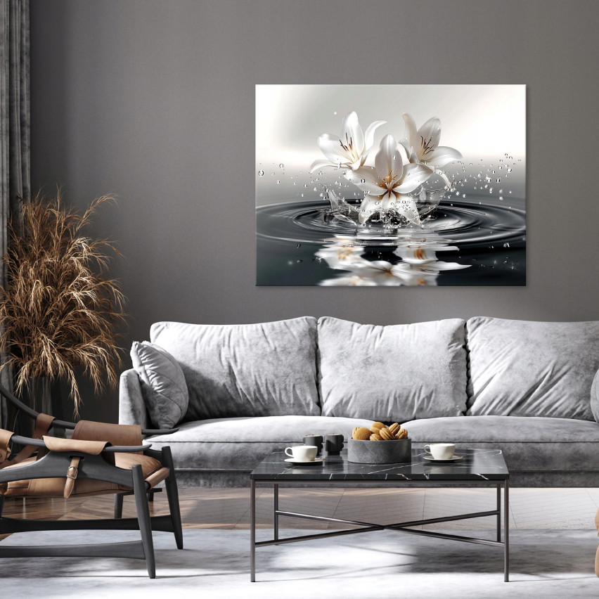 SOVRUM BILD FÖR VARDAGSRUMMET KÖKET BLOMMOR MODERNT PÅ Väggplatta 120x80 PP15288