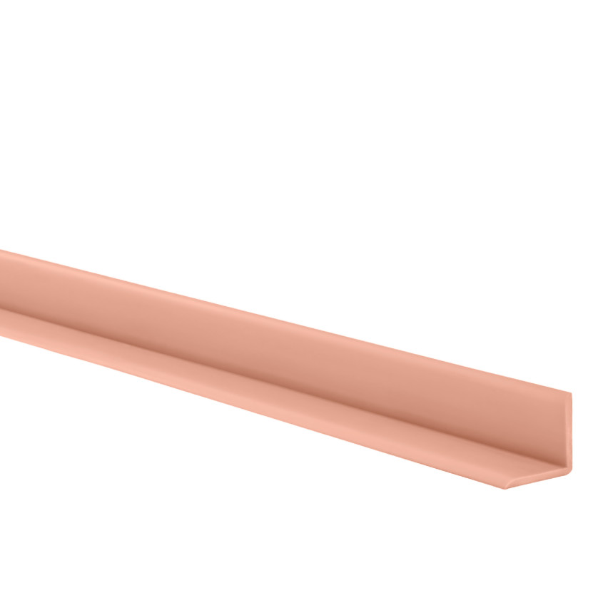 Monteringslist PVC självhäftande 10x10 mm på skumtejp, ljusbrun, 5 m