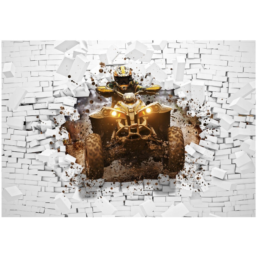 3D BOY GAMER QUAD Väggmålning för barnrum 150x105