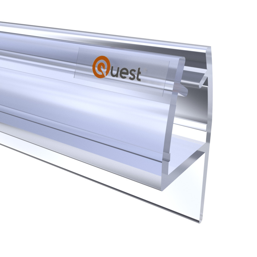 Sidoduschförsegling 200 cm transparent, 2 st