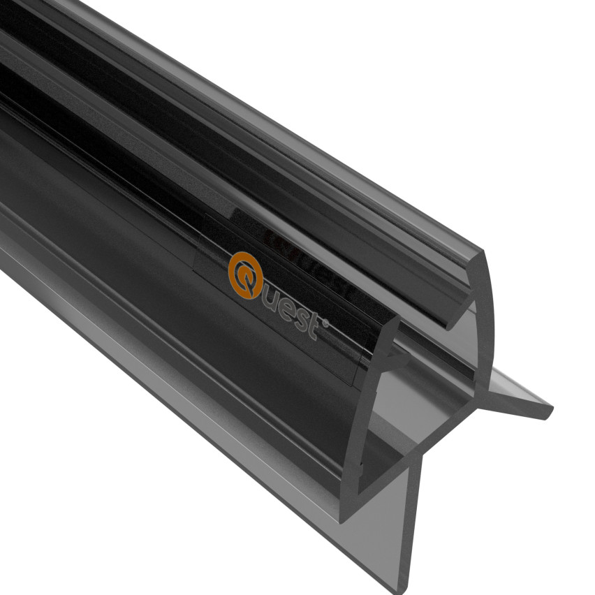 Duschbotten tätning 100 cm svart, 2 st