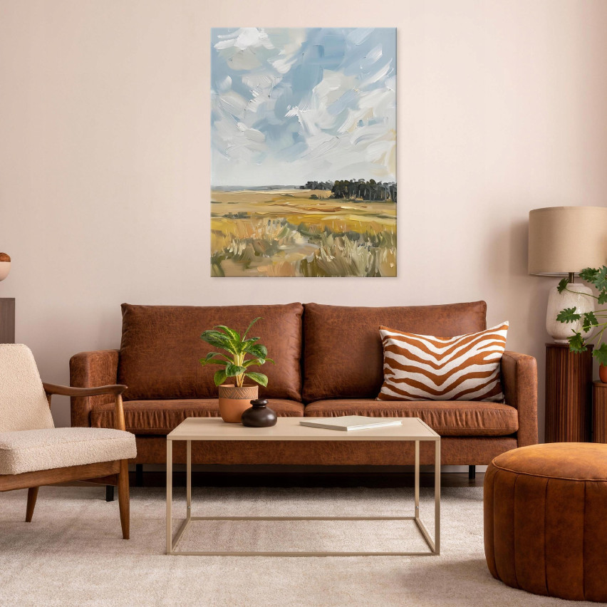 LANDSKAP NATUR LANDSKAP HUR MAN MÅLAR PÅ PLATTAN I SÄLLSKAPSRUMMET 60x40