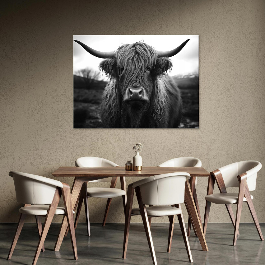 väggmålning schock kor sovrum sovrum vardagsrum modern 100x70