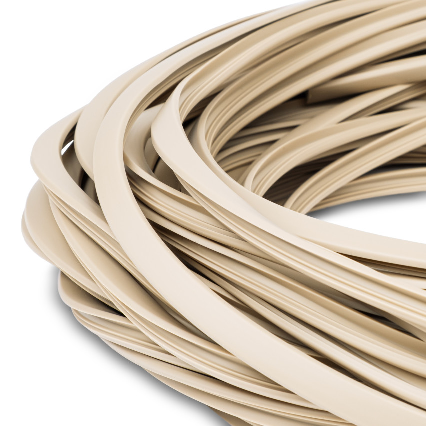 Rillad halkfri trappkantlist, PVC beige, halkskydd för trappor PR