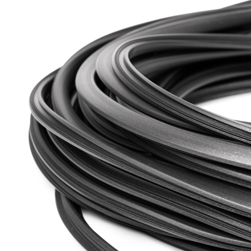 Rillad halkfri trappkantlist, PVC halkskydd för trappor PR, svart-silver