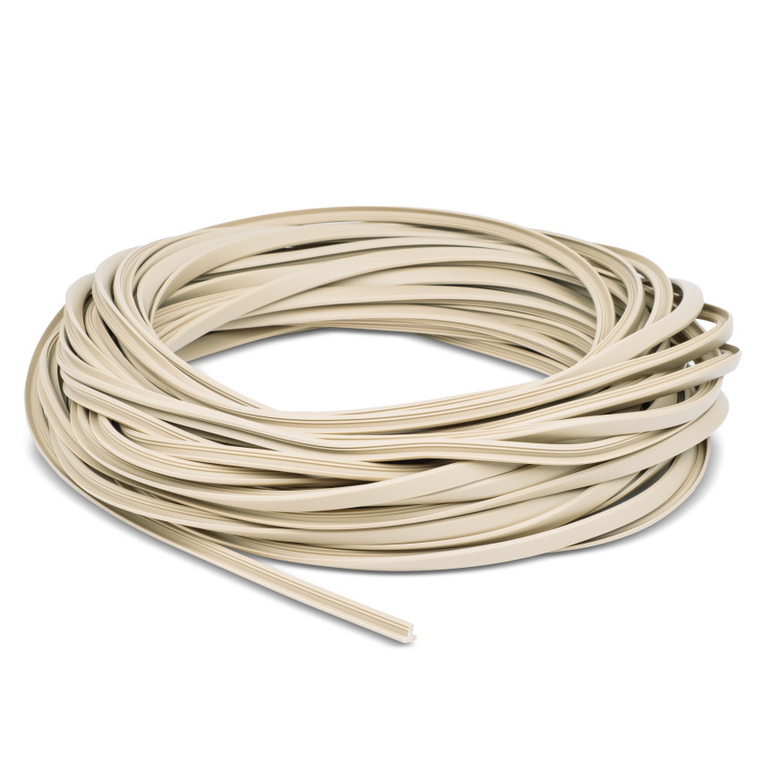 Rillad halkfri trappkantlist, PVC beige, halkskydd för trappor PR