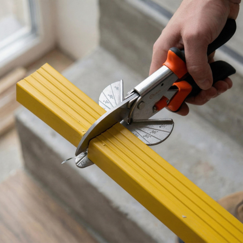 Halkfri trappkantlist PVC 50x50mm, trapprofil varningsprofil RGP-O, gul