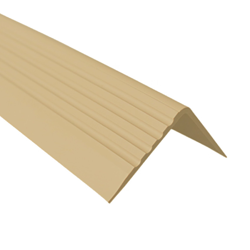 Halkskyddad trappprofil 50x42mm 150cm krämfärgad