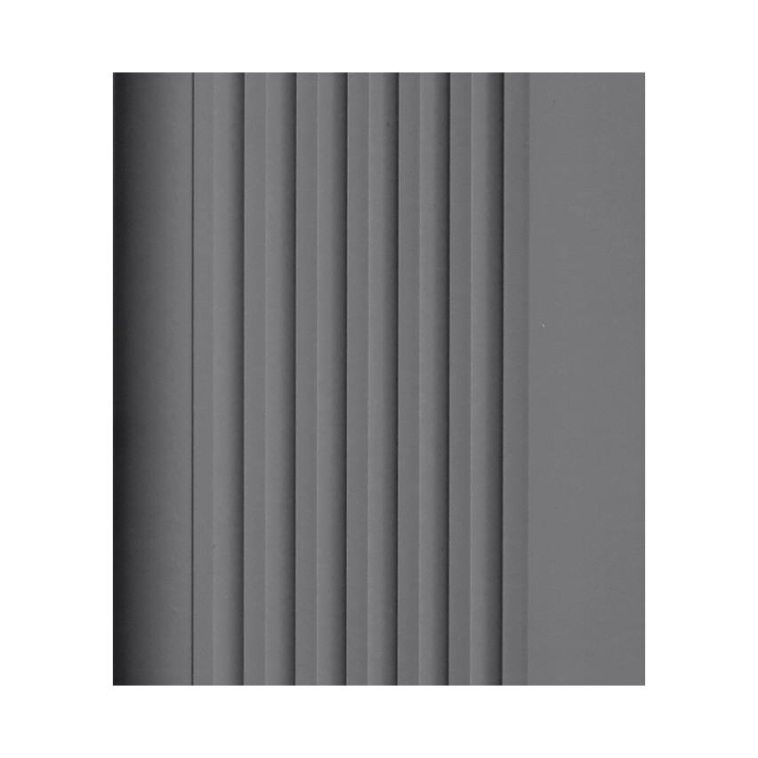 Halkfri trappkantlist PVC 52x40 mm, trapprofil RGPT, mörkgrå, 150 cm