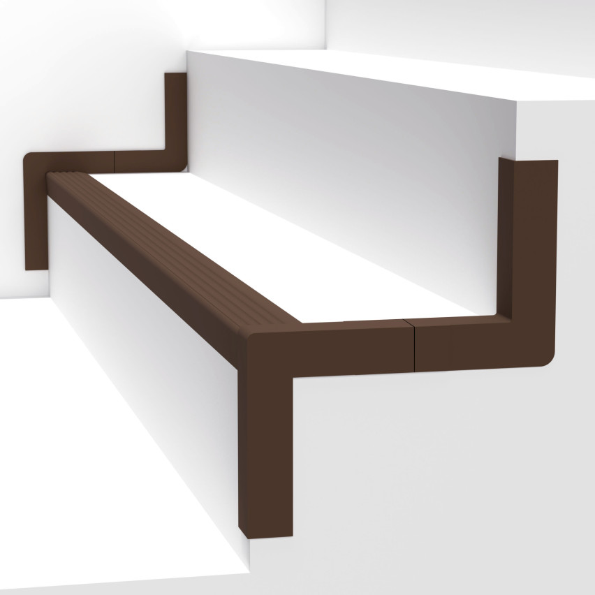 Trapp renoverings kit PVC, 5 delar, trapprenoveringskit PMW, brun