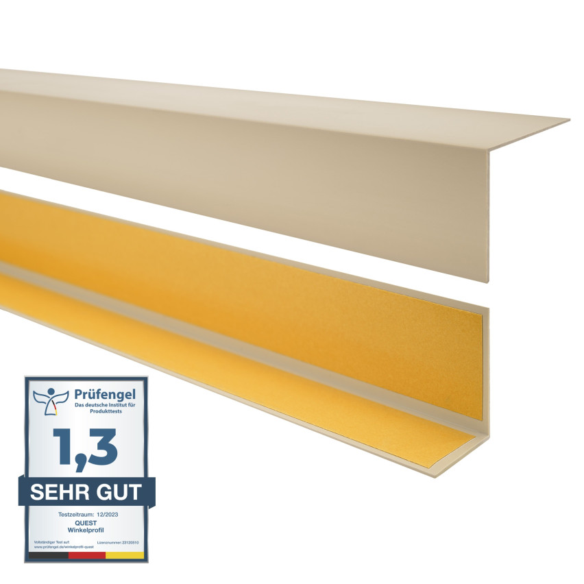 Hårt hörnskyddslist PVC självhäftande, dekorativa beige, KTK