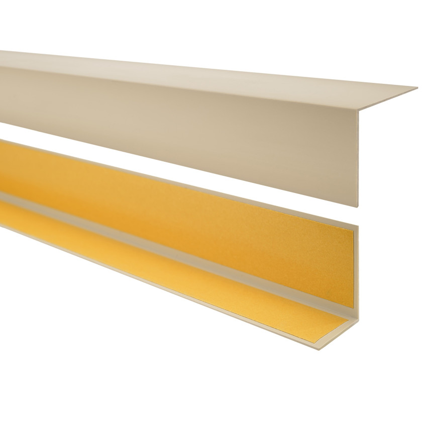 Hårt hörnskyddslist PVC självhäftande, dekorativa beige, KTK