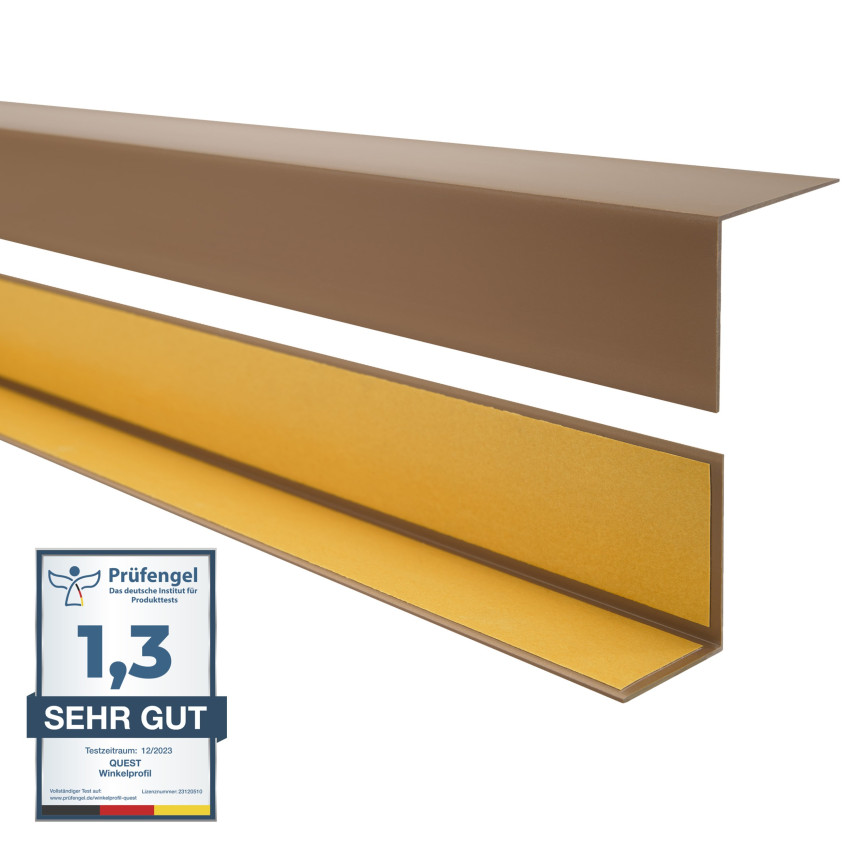 Hårt hörnskyddslist PVC självhäftande, dekorativa brun, KTK