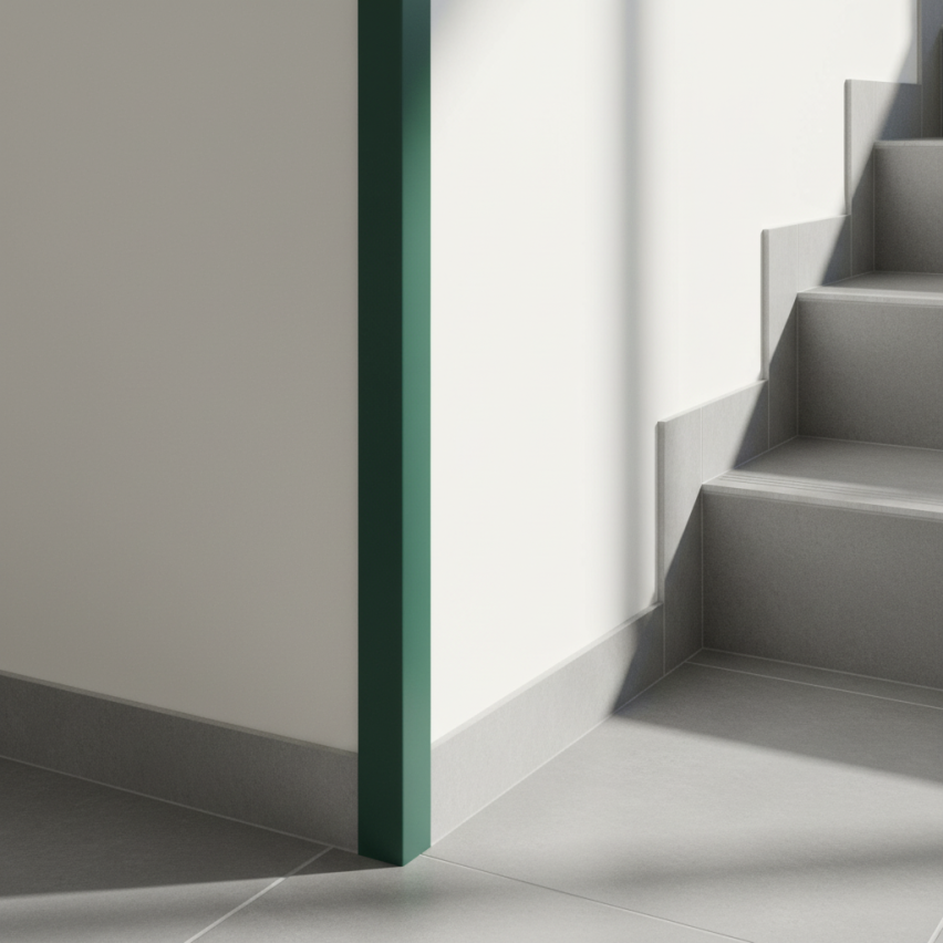 Hårt hörnskyddslist PVC självhäftande, dekorativa KTK, mörkgrå