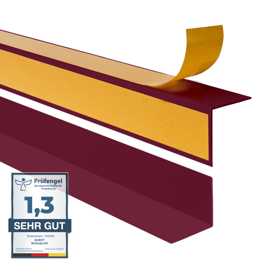 Hårt hörnskyddslist PVC självhäftande limmade på utsidan, dekorativa  KTZ, Rött vin