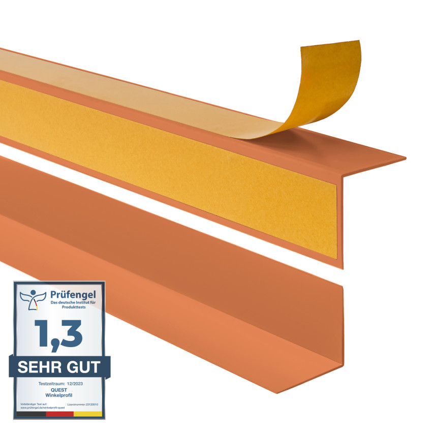 Hårt hörnskyddslist PVC självhäftande limmade på utsidan, dekorativa  KTZ, Tegelsten