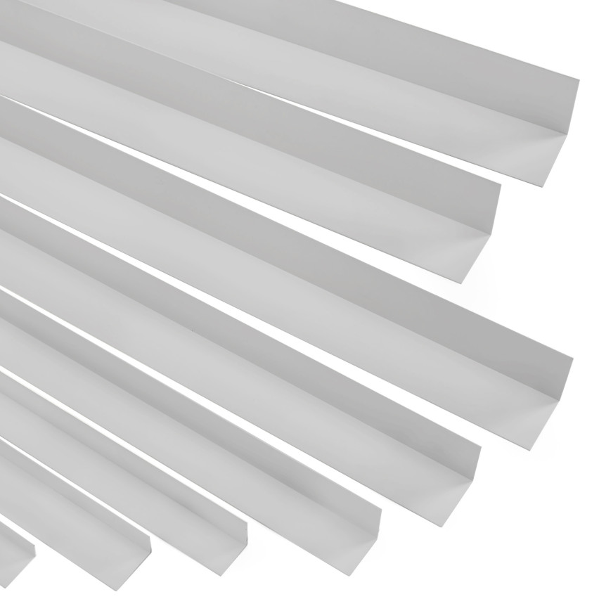 Hårt hörnskyddslist PVC självhäftande limmade på utsidan, dekorativa  KTZ, grå