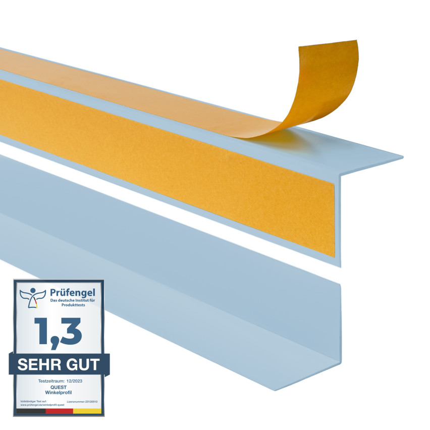 Hårt hörnskyddslist PVC självhäftande limmade på utsidan, dekorativa  KTZ, ljusblå