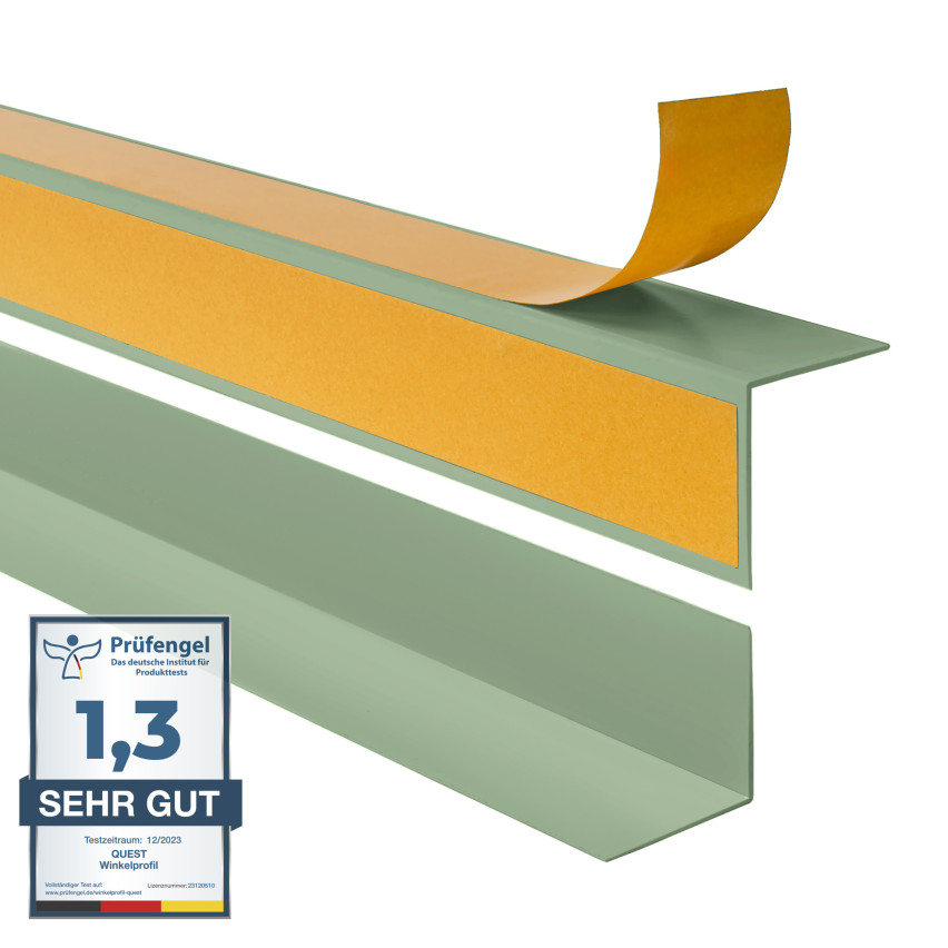 Hårt hörnskyddslist PVC självhäftande limmade på utsidan, dekorativa  KTZ, ljusgrön