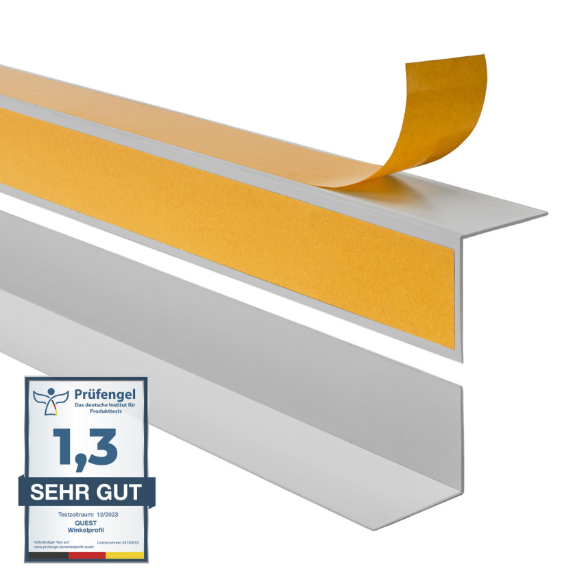 Hårt hörnskyddslist PVC självhäftande limmade på utsidan, dekorativa  KTZ, grå