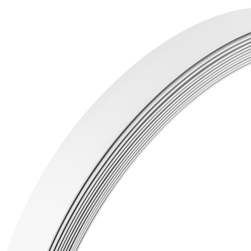 Hård plattstång PVC med självhäftande tejp  PP, vit, 10 m