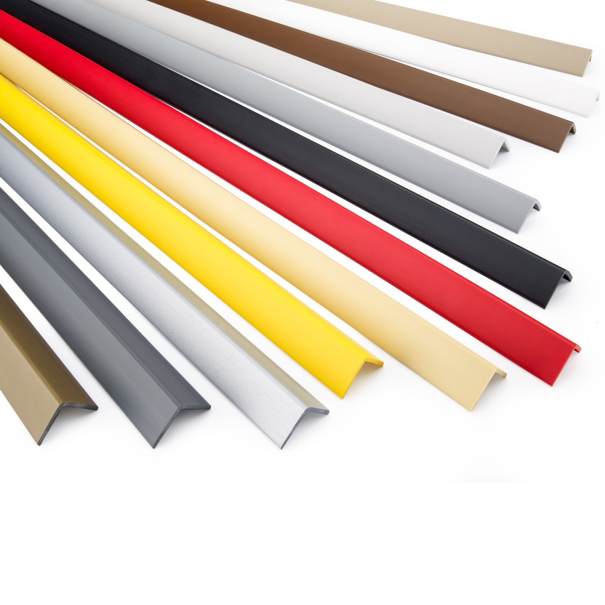 Mjuk hörnskyddslist PVC skyddande KM, svart-silver