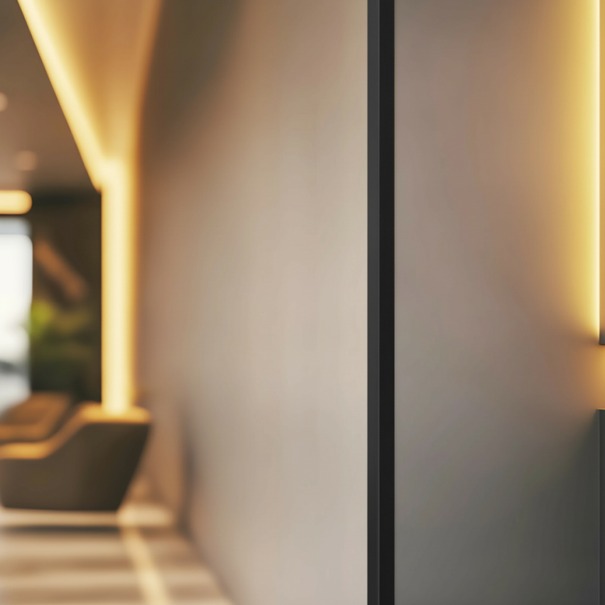 Hård hörnskyddslist PVC dekorativa vinkelprofil KT, svart