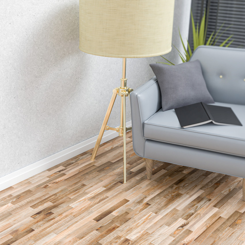 Självhäftande PVC golvlist FLEX, flexibel PREMIUM sockellist, fräst – modern RAL 9003, vit, 5 m