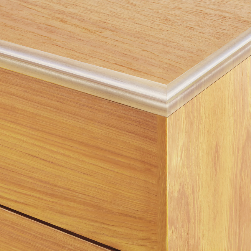 Kantband, self-adhesive transparent PVC 10x10 mm, genomskinlig, 5 m