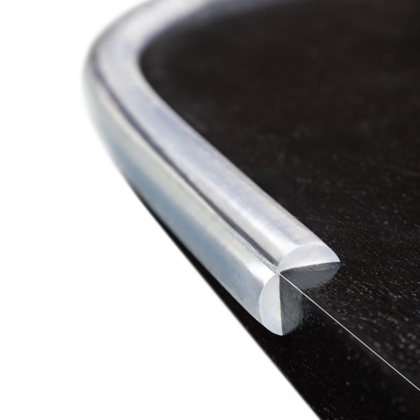 Kantband, self-adhesive transparent PVC 10x10 mm, genomskinlig, 5 m