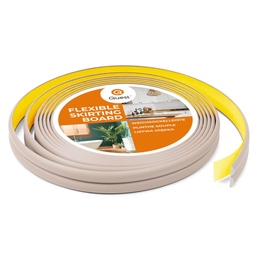PVC avslutnings- och kantlist, självhäftande beige 10/10 5m