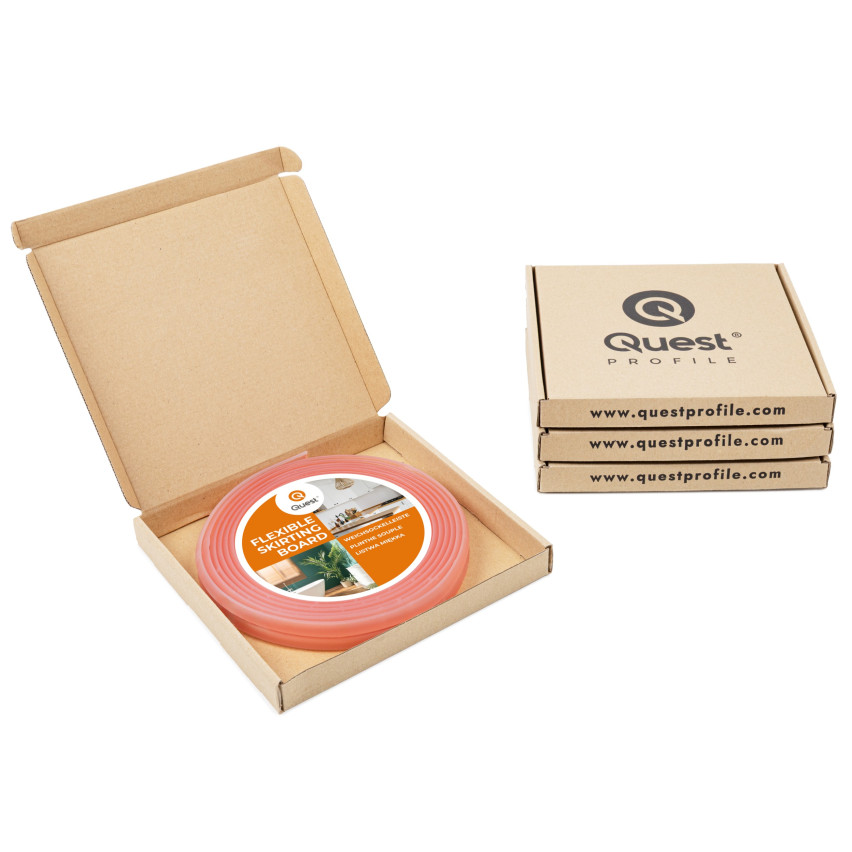 Kantband, self-adhesive transparent PVC 10x10 mm, genomskinlig, 5 m