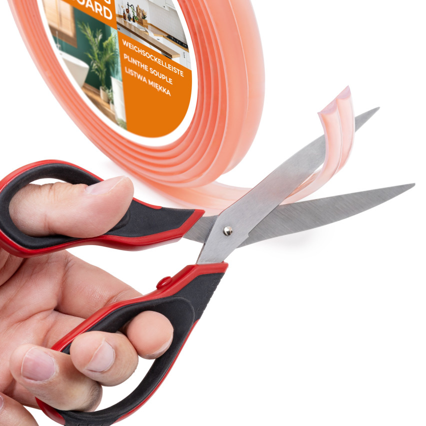 Kantband, self-adhesive transparent PVC 10x10 mm, genomskinlig, 5 m