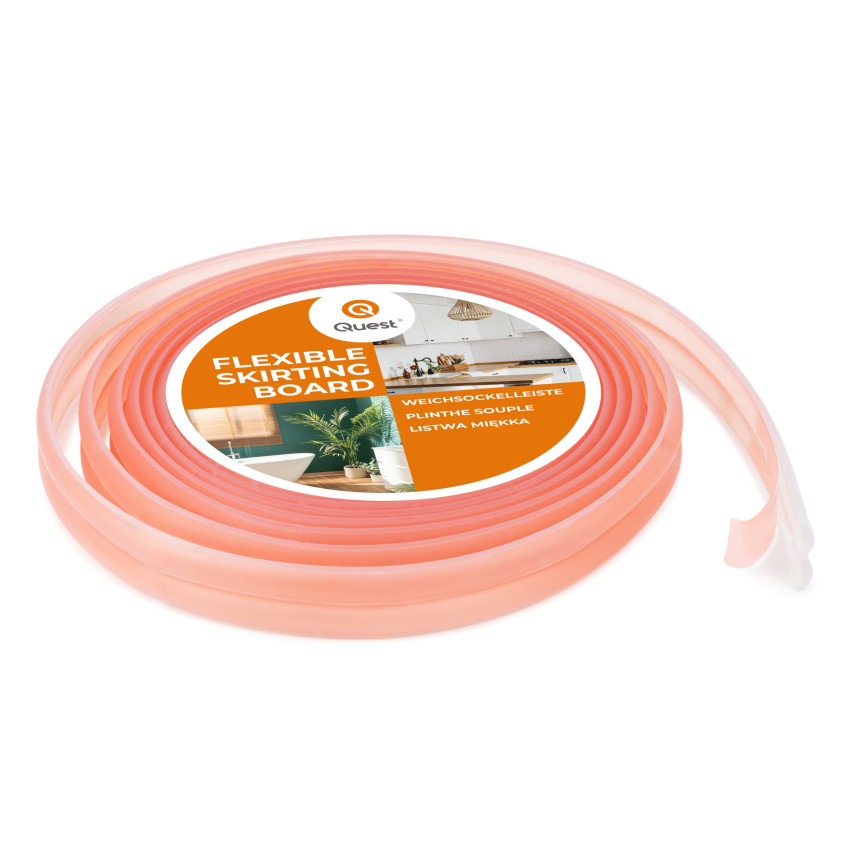 Kantband, self-adhesive transparent PVC 10x10 mm, genomskinlig, 5 m