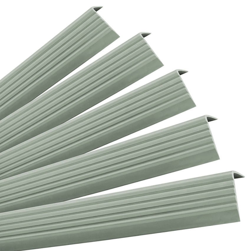 Set: Självhäftande Halkfria Trapprofiler, ljusgrön, 40x25 mm, 100 cm
