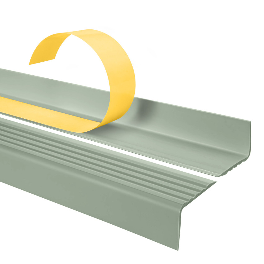 Set: Självhäftande Halkfria Trapprofiler, ljusgrön, 40x25 mm, 100 cm