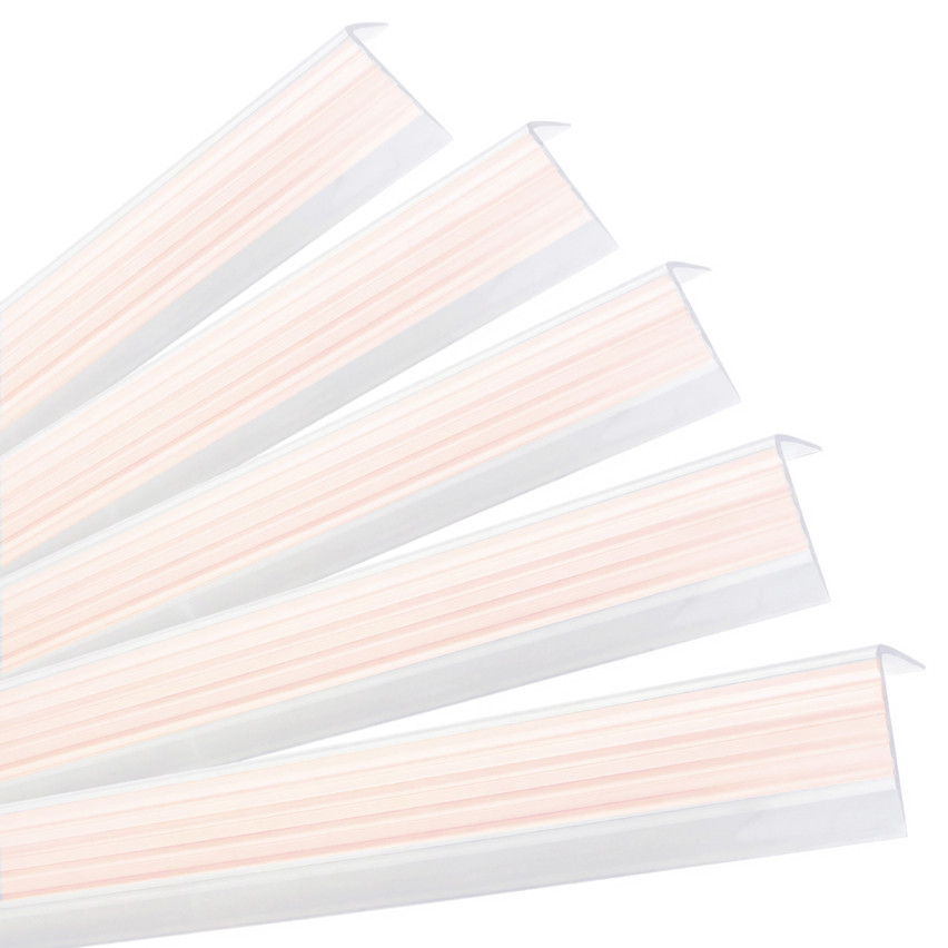 Set: Självhäftande Halkfria Trapprofiler, transparent, 40x25 mm, 100 cm