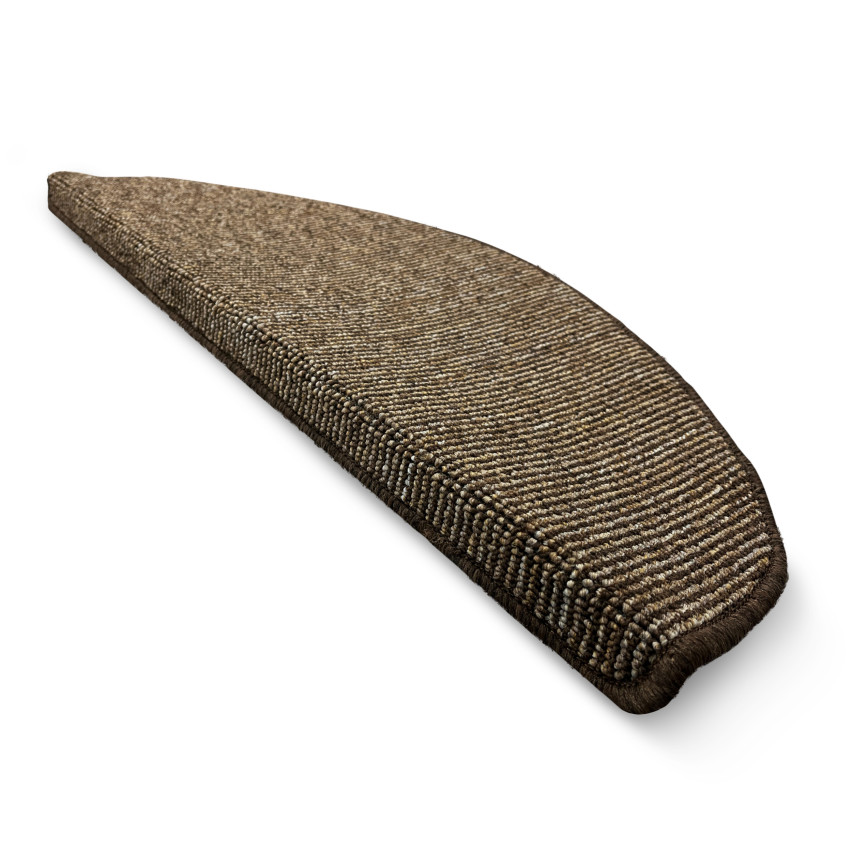 Självhäftande trappräcka, halkfri halvrund, 65x28 cm, trapptäckning, brun