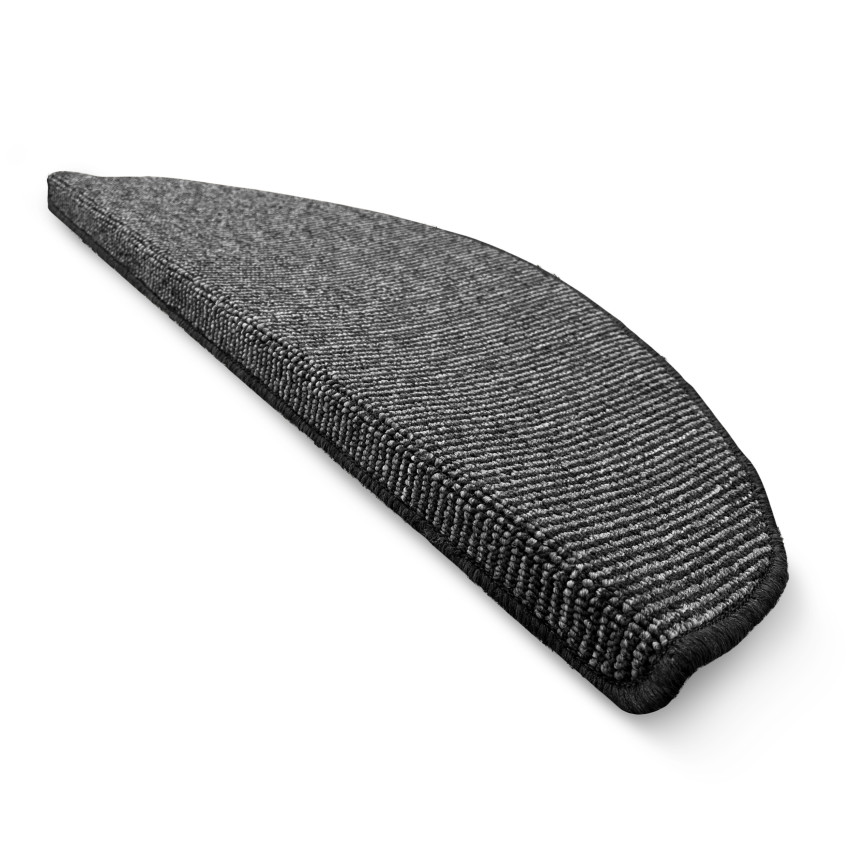 Självhäftande trappräcka, halkfri halvrund, 65x28 cm, trapptäckning, svart