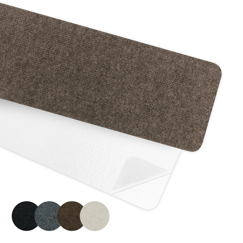Halkfri trappmatta, rak, trappstegsskydd, brun, 76 cm