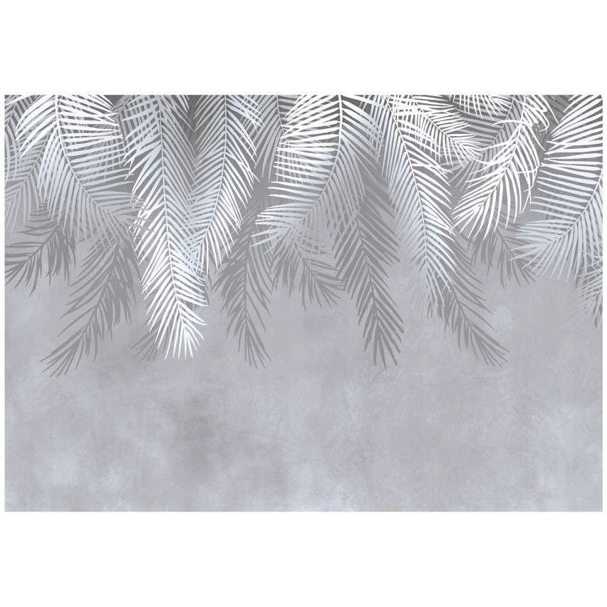 foto tapet palmträdblad på betongfjädrar för vardagsrum sovrum tapet 150x105