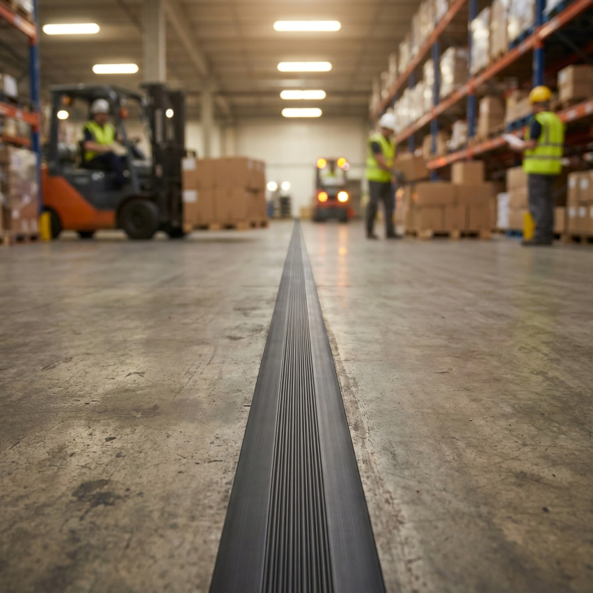 PVC-dilatationslist, flexibel skarvlist för PVC-golv och kakel, 70x2mm, svart