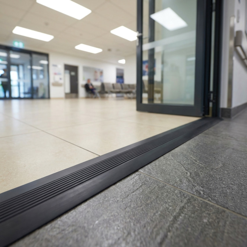 PVC-dilatationslist, flexibel skarvlist för PVC-golv och kakel, 70x2mm, svart