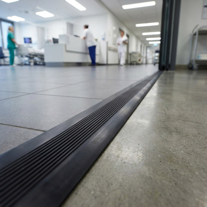 PVC-dilatationslist, flexibel skarvlist för PVC-golv och kakel, 70x2mm, svart