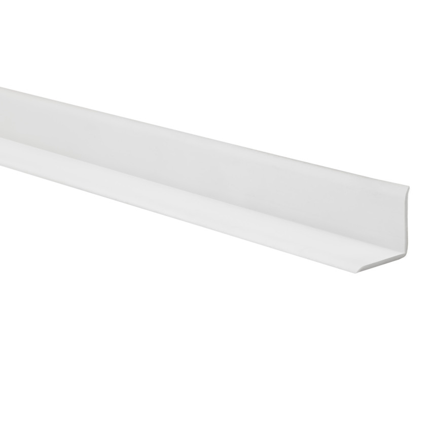Monteringslist PVC självhäftande 10x10 mm på skumtejp, vit, 5 m