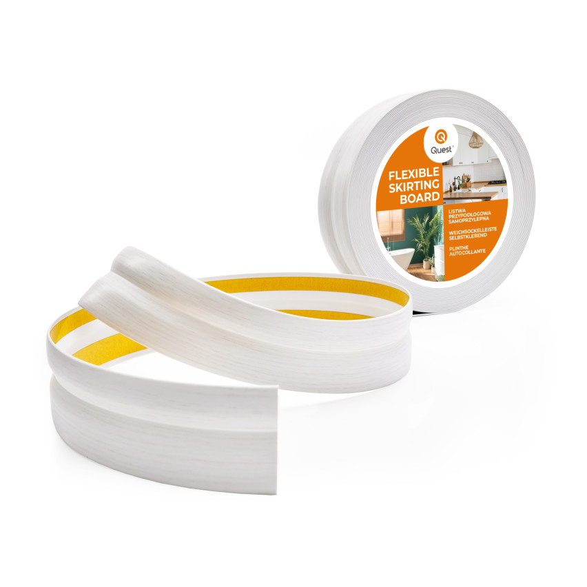 Golvlist självhäftande PVC 32x23 mm självhäftande flexibel golvlist, sockelbräda sockel, björk