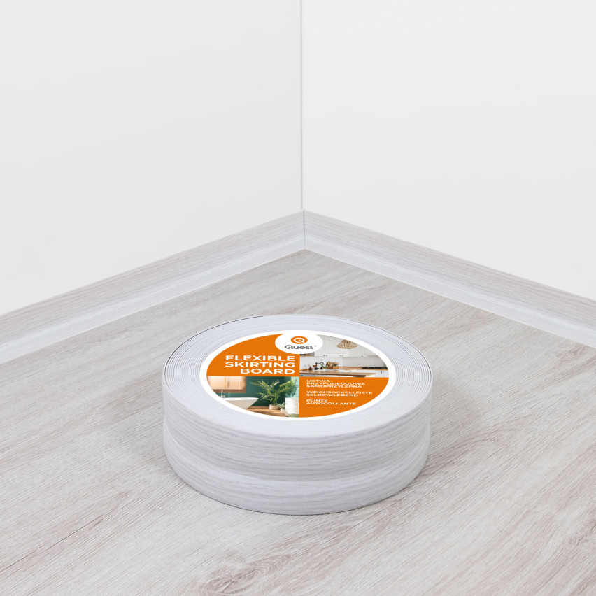 Golvlist självhäftande PVC 32x23 mm självhäftande flexibel golvlist, sockelbräda sockel, björk