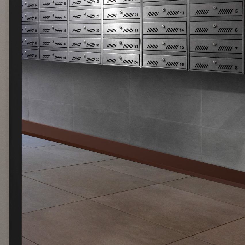 Golvlist självhäftande PVC 32x23 mm självhäftande flexibel golvlist, sockelbräda sockel, brun