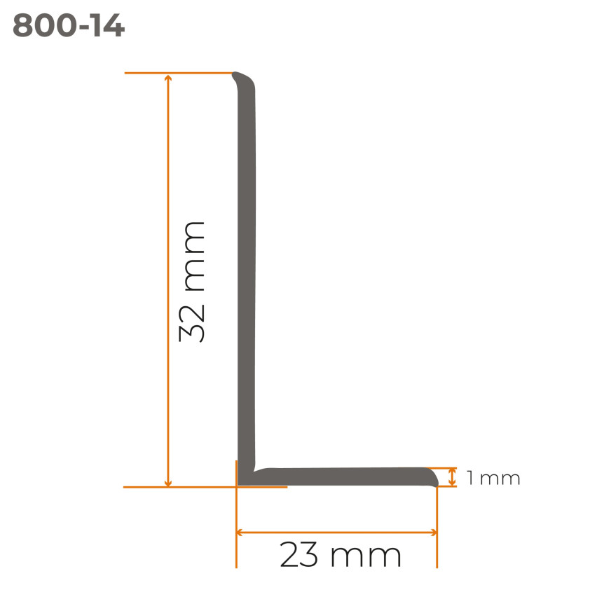 Golvlist självhäftande PVC 32x23 mm självhäftande flexibel golvlist, sockelbräda sockel, brun