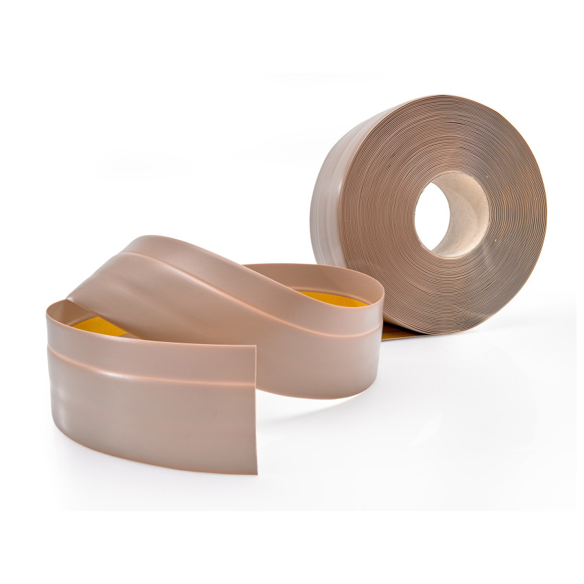 Golvlist självhäftande PVC 50x20 mm självhäftande flexibel golvlist, sockelbräda sockel, beige
